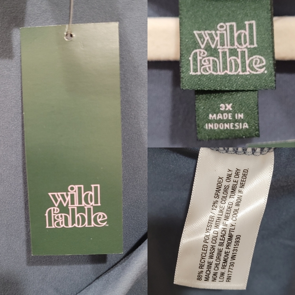 Wild Fable Blue Twist-Front Long Sleeve Dress – Size 3X | NWT - Picture 4 of 4